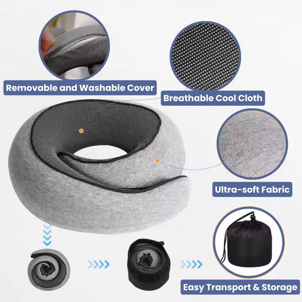CloudRest PRO | Compact 360° Travel Pillow