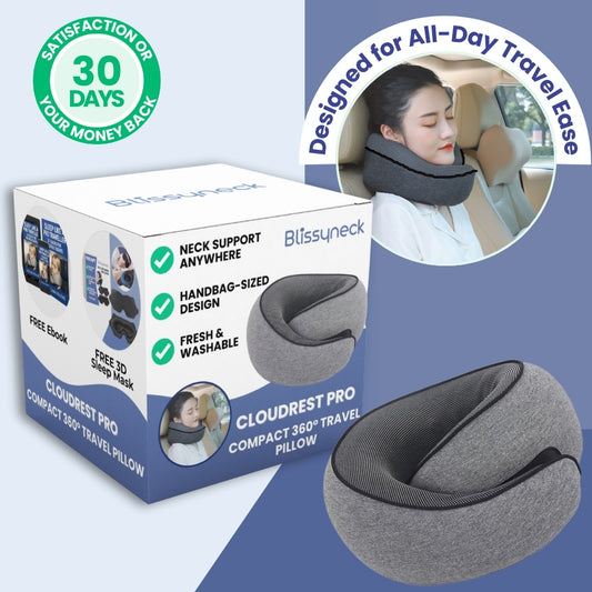 CloudRest PRO | Compact 360° Travel Pillow