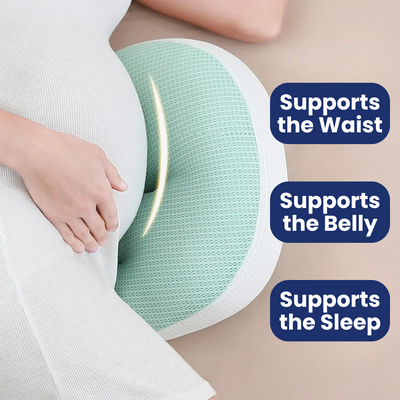 Adjustable Pregnancy Support Pillow providing waist and belly support for comfortable sleep