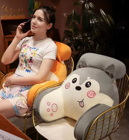 getblissyneck Bed Reading Lumbar Pillows in cute animal designs providing comfortable back support